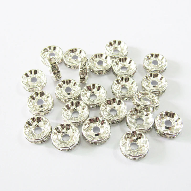 10mm Crystal Rhinestone Spacer Beads For Jewelry