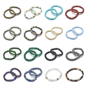 10pc 6mm Chakra Bead Bracelet Natural Stone Healing Bead Stretch Bracelets