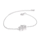 10pc/Lot Silver Plated Hamsa Bracelet with Crystal Chain for Women