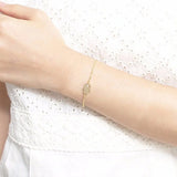 10pc/Lot Silver Plated Hamsa Bracelet with Crystal Chain for Women
