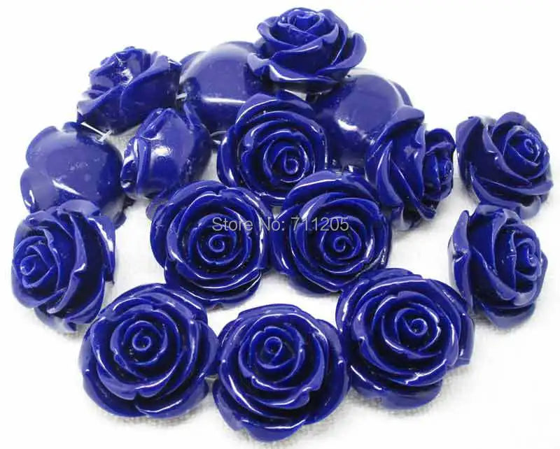 10pcs 36mm Synthetic Resin Rose Beads
