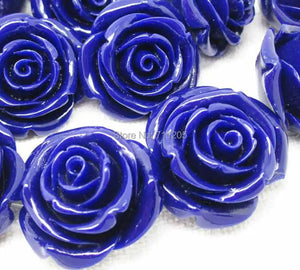 10pcs 36mm Synthetic Resin Rose Beads