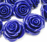 10pcs 36mm Synthetic Resin Rose Beads