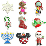 10pcs Christmas Snowflake, Gingerbread Girl, Santa Claus, Socks Pendant