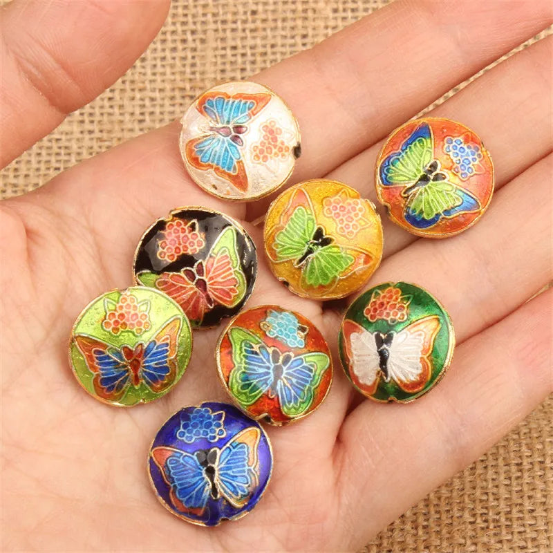 10pcs Beijing Cloisonne Bead Jewelry DIY Accessories
