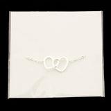 10pcs Double Heart Bracelet Wedding Jewelry Stainless Steel Couples Bracelet