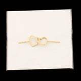 10pcs Double Heart Bracelet Wedding Jewelry Stainless Steel Couples Bracelet