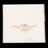 10pcs Double Heart Bracelet Wedding Jewelry Stainless Steel Couples Bracelet