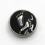 10pcs Enamel Footprint Snap Buttons for 18mm Snap Bracelet Bangles DIY Jewelry