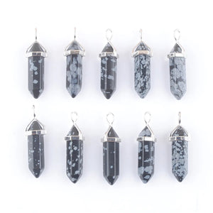 10pcs Alabaster Stone Pillar Charms Pendants & Necklaces TN4466