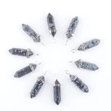10pcs Alabaster Stone Pillar Charms Pendants & Necklaces TN4466