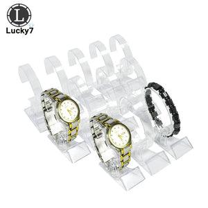 10pcs Acrylic Watch Display Rack Clear Rotating Bracelet Bangle Chain Organizer