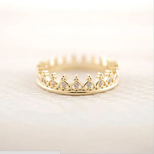 10pcs/Lot Mix Wedding Jewelry Cz Crown Ring Finger Rings