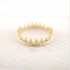 10pcs/Lot Mix Wedding Jewelry Cz Crown Ring Finger Rings