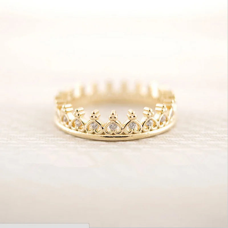 10pcs/Lot Mix Wedding Jewelry Cz Crown Ring Finger Rings