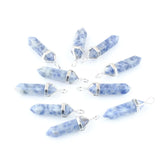 10pcs Sodalite Stone Pendants Hexagonal Point Pendulum Column Reiki Healing