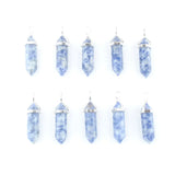 10pcs Sodalite Stone Pendants Hexagonal Point Pendulum Column Reiki Healing