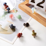 10pcs Mix Natural Stone Mushroom Pendant DIY Jewelry