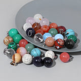 10pcs Mixed Natural Stone Pendant Charms for Jewelry Making