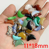 10pcs Mixed Natural Stone Pendant Charms for Jewelry Making