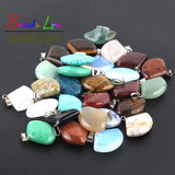 10pcs Mixed Stone Pendant Charms for Jewelry Making Diy Bracelet Necklace
