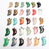 10pcs Mixed Natural Stone Pendant Charms for DIY Jewelry Making