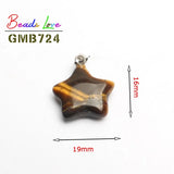 10pcs Mixed Stone Pendant Charms for Jewelry Making Diy Bracelet Necklace