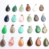 10pcs Mixed Natural Stone Pendant Charms for DIY Jewelry Making
