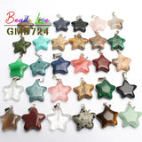 10pcs Mixed Stone Pendant Charms for Jewelry Making Diy Bracelet Necklace