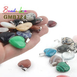 10pcs Mixed Stone Pendant Charms for Jewelry Making Diy Bracelet Necklace