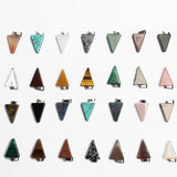 10pcs Mixed Natural Stone Pendant Charms for DIY Jewelry Making
