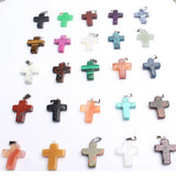 10pcs Mixed Natural Stone Pendant Charms for DIY Jewelry Making