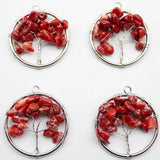 10pcs Lapis Agates Crystal Chakra Reiki Tree of Life Pendants