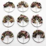 10pcs Lapis Agates Crystal Chakra Reiki Tree of Life Pendants