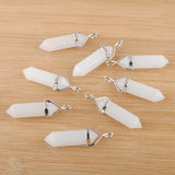 10pcs Natural Stone Pendants Bullet Agates Healing Chakra Jewelry