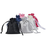 10pcs Satin Jewelry Pouches Drawstring Bag Ribbon Lipgloss Storage