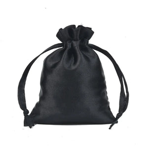 10pcs Satin Jewelry Pouches Drawstring Bag Ribbon Lipgloss Storage