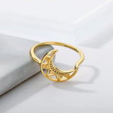 Moon Rings Boho Jewelry Women Men Wedding Rings