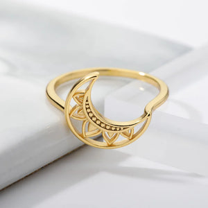 Moon Rings Boho Jewelry Women Men Wedding Rings