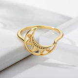 Moon Rings Boho Jewelry Women Men Wedding Rings