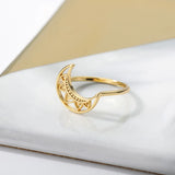 Moon Rings Boho Jewelry Women Men Wedding Rings