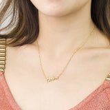 Animal Vintage Double Elephant Pendant Necklaces Mom Sister Collier