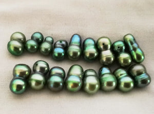 10pcs 14x8mm Natural Sea Olive Green Pearl Beads DIY Jewelry Necklace Bracelet