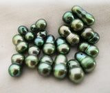 10pcs 14x8mm Natural Sea Olive Green Pearl Beads DIY Jewelry Necklace Bracelet