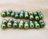 10pcs 14x8mm Natural Sea Olive Green Pearl Beads DIY Jewelry Necklace Bracelet