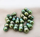 10pcs 14x8mm Natural Sea Olive Green Pearl Beads DIY Jewelry Necklace Bracelet