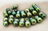 10pcs 14x8mm Natural Sea Olive Green Pearl Beads DIY Jewelry Necklace Bracelet