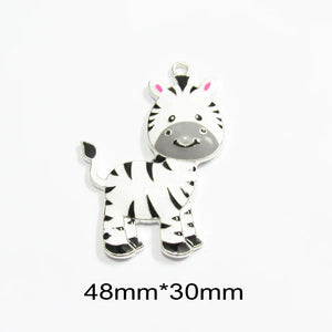 10pcs Farm Animal Giraffe/Zebra Pendants For Kids Necklace