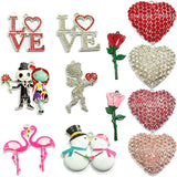 10pcs Zinc Alloy Enamel Heart/Love/Flower/Snowman/Cupid Pendant