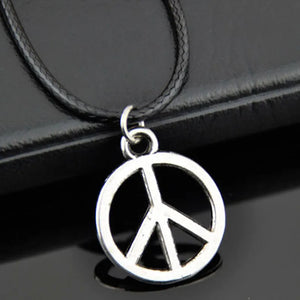 10pcs Peace Sign Pendants Necklace Anti-War Symbol Jewelry Gift